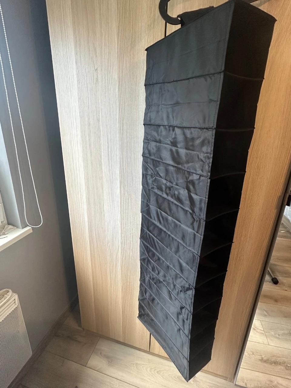 Estantería/organizador colgante de almacenamiento con 10 compartimentos negro – plegable – photo 3